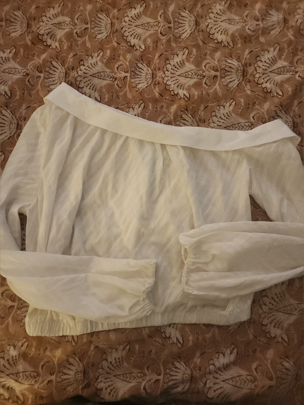 Fashion to Figure White Cotton Asymmetric One Shoulder Blouse